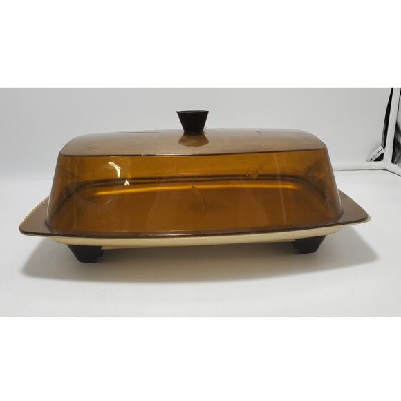 Vintage MCM 1960's Cornwall Hot Server Electric Food Warmer Tray w/Lid PRE-OWNED - Picture 1 of 8
